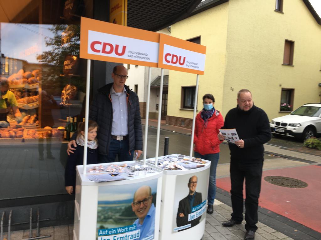 Infostand in Bad Hnningen. Weitere geplante Infostnde wurden corona-bedingt abgesagt.